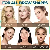 Eyebrow Filler and Shaper Kit for Women and Men - Eyebrow Stamp, 2Pcs Eyebrow Brush, 3Pcs Stencils (Natural Black)-thumb1