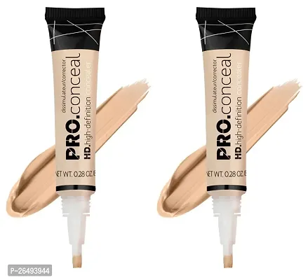 2 Pcs Liquid Concealer - Natural, 0.25 g For Longwearing Face Makeup