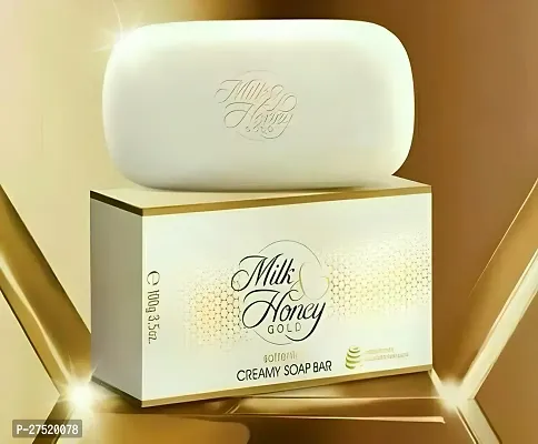 Milk  Honey Soap milk and honey gold softening creamy soap bar 100g ( Pack of 3 )-thumb4