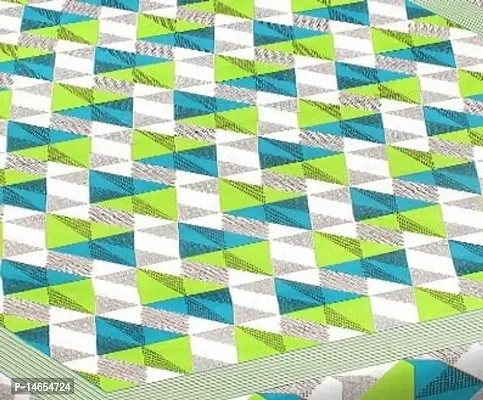 Butea Crape Double Bedsheet (210*245cm) with 2 Pillow Cover ( 45*70cm)/Diamond Wave (Green)-thumb3