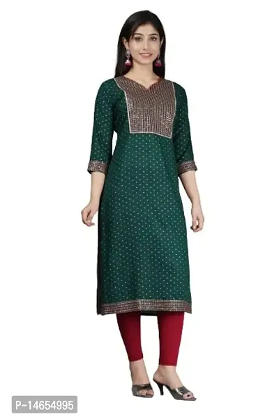 Butea Crape Star Print Emb Dhaga n2 (Large, Green)