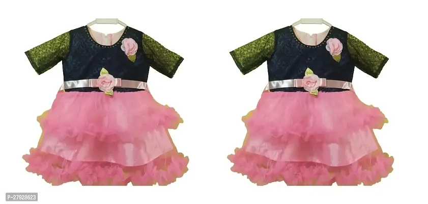 Stylish Cotton Blend Frocks For Girl Pack Of 2
