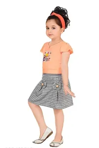 Beautiful Crepe Top With Skirt For Girl-thumb1