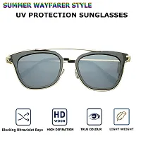 VAST&#174; UV Protection Classic & Stylish Unisex Sunglasses (3189) (Gold, Black)-thumb2