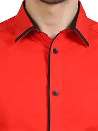 LifeRoads Long Sleeve Premium Soft Cotton Solid Color with Piping Detail Regular Spread Collar, Button up Closure Casual Dress Latest Slim/Smart fit Shirt for Men's and Boys.-thumb4