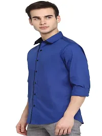 LifeRoads Long Sleeve Premium Soft Cotton Solid Color with Piping Detail Regular Spread Collar, Button up Closure Casual Dress Latest Slim/Smart fit Shirt for Men's and Boys.-thumb3