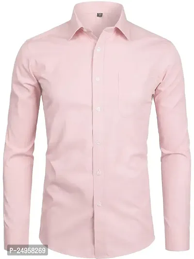 LIFE ROADS Long Sleeve Premium Soft Cotton Solid Color Regular Spread Collar, Latest Slim/Smart fit Shirt for Men.