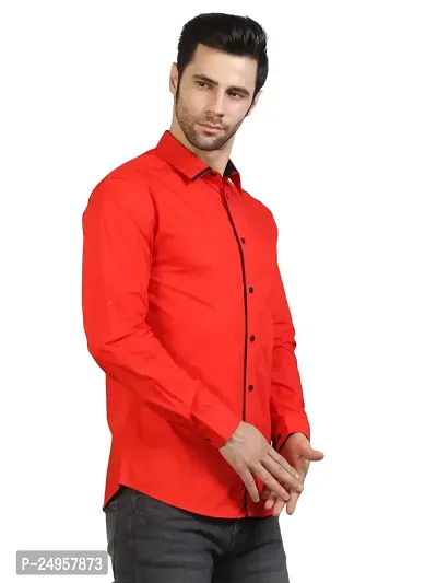 LifeRoads Long Sleeve Premium Soft Cotton Solid Color with Piping Detail Regular Spread Collar, Button up Closure Casual Dress Latest Slim/Smart fit Shirt for Men's and Boys.-thumb4