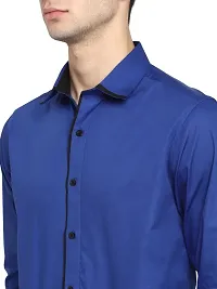 LifeRoads Long Sleeve Premium Soft Cotton Solid Color with Piping Detail Regular Spread Collar, Button up Closure Casual Dress Latest Slim/Smart fit Shirt for Men's and Boys.-thumb4