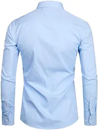 LIFE ROADS Long Sleeve Premium Soft Cotton Solid Color Regular Spread Collar, Latest Slim/Smart fit Shirt for Men.-thumb1