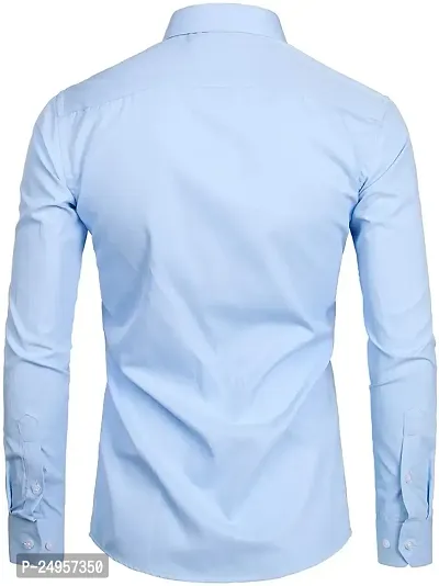 LIFE ROADS Long Sleeve Premium Soft Cotton Solid Color Regular Spread Collar, Latest Slim/Smart fit Shirt for Men.-thumb2