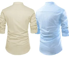 Reliable Cotton Solid Short Kurtas For Men Pack Of 2-thumb1