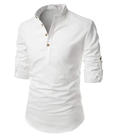 Reliable Linen Solid Kurta For Men