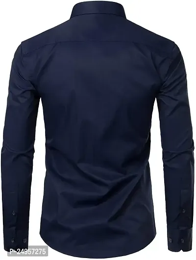 LIFE ROADS Long Sleeve Premium Soft Cotton Solid Color Regular Spread Collar, Latest Slim/Smart fit Shirt for Men.-thumb2