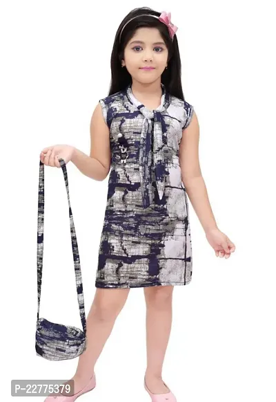 Stylish Cotton A-Line Dress For Girls-thumb0