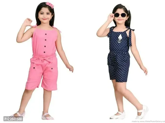 Fabulous Cotton Printed Clothing Set For Girls, Pack Of 2