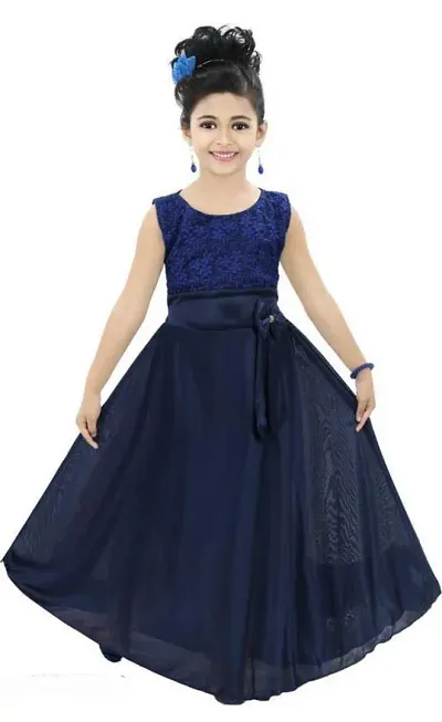 Chandrika Kids Embroidered Festive Gown Dress for Girls