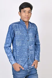 Ginni Fashion Boys Denim Shirts Blue-thumb4