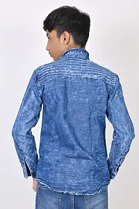 Ginni Fashion Boys Denim Shirts Blue-thumb2