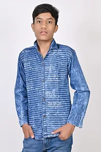 Ginni Fashion Boys Denim Shirts Blue-thumb3