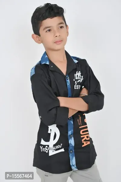 Classic Cotton Printed Shirts for Kids Boys