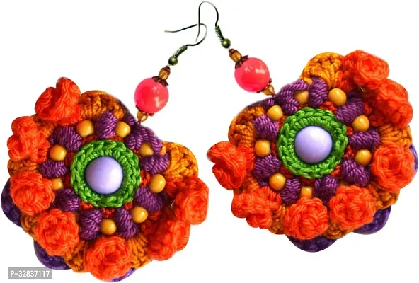 Beautiful Fabric Drop Earrings For Women-thumb0