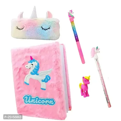 Unicorn Stationery Set for Girls Unicorn Return Gifts for Birthday Parties for Kids Girl Stationery Set for Kids Return Gift Stationery Items for Girls Pencil Box with All Stationary-thumb0