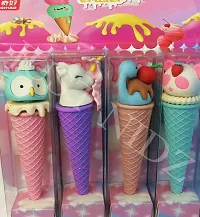 Unicorn Combos of Pouches, Stationery, Pen, Pencil, Eraser, Notebook for Student Unicorn Lover Unicorn Wired Headphone Fur Dairy (2nd Combo 7 PCS)-thumb3
