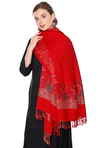 KTI Acrylic/Viscose Stole for women with a Wool Blend for Winter in Red, measuring 28 x 80 inches, with the assigned Art No. 2709 Red-thumb4