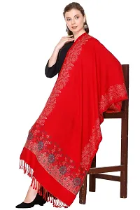 KTI Acrylic/Viscose Stole for women with a Wool Blend for Winter in Red, measuring 28 x 80 inches, with the assigned Art No. 2709 Red-thumb1