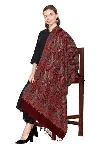 KTI Acrylic/Viscose Stole for women with a Wool Blend for Winter in Wine, measuring 28 x 80 inches, with the assigned Art No. 2808 Wine-thumb4