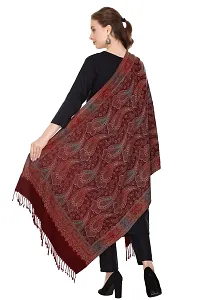 KTI Acrylic/Viscose Stole for women with a Wool Blend for Winter in Wine, measuring 28 x 80 inches, with the assigned Art No. 2808 Wine-thumb1