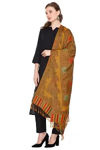 KTI Acrylic/Viscose Stole for women with a Wool Blend for Winter in Yellow, measuring 28 x 80 inches, with the assigned Art No. 2910 Yellow-thumb4