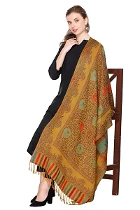 KTI Acrylic/Viscose Stole for women with a Wool Blend for Winter in Yellow, measuring 28 x 80 inches, with the assigned Art No. 2910 Yellow-thumb1