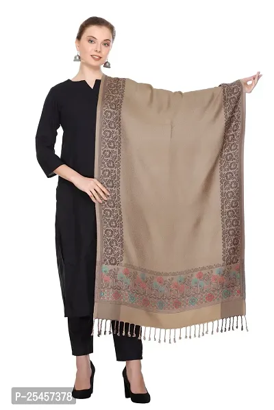 KTI Acrylic/Viscose Stole for women with a Wool Blend for Winter in Camel, measuring 28 x 80 inches, with the assigned Art No. 2919 Camel