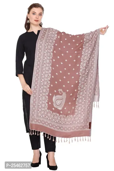 KTI Acrylic/Viscose Stole for women with a Wool Blend for Winter in Copper Shade, measuring 28 x 80 inches, with the assigned Art No. 3062 Copper Shade