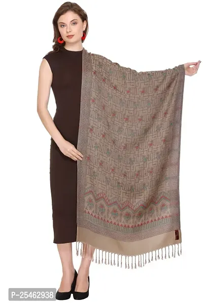 KTI Acrylic/Viscose Stole for women with a Wool Blend for Winter in Camel, measuring 28 x 80 inches, with the assigned Art No. 3064 Camel-thumb0