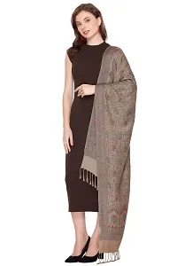 KTI Acrylic/Viscose Stole for women with a Wool Blend for Winter in Camel, measuring 28 x 80 inches, with the assigned Art No. 3064 Camel-thumb3
