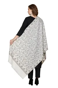 KTI Acrylic/Viscose Stole for women with a Wool Blend for Winter in White, measuring 28 x 80 inches, with the assigned Art No. 3116 White-thumb1