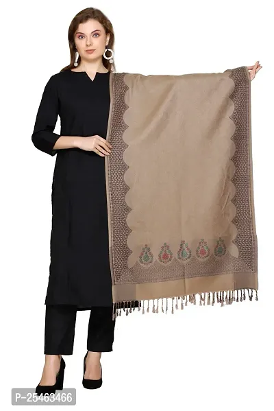 KTI Acrylic/Viscose Stole for women with a Wool Blend for Winter in Camel, measuring 28 x 80 inches, with the assigned Art No. 3262 Camel