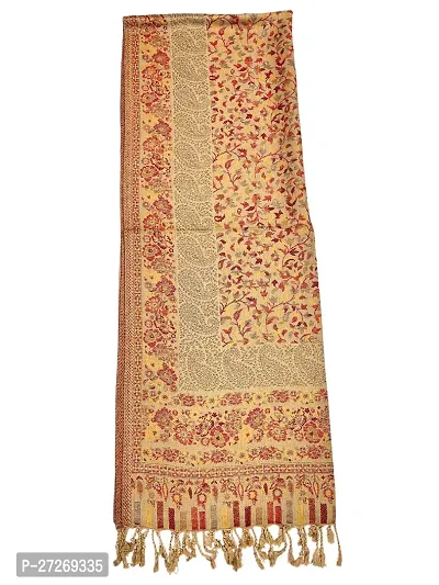 KTI Acrylic/Viscose STOLE for women with a Wool Blend for Winter in CAMEL, Measuring 28 x 80 inches, with the Assigned Art. No. 2915 CAMEL, Made in India.-thumb2