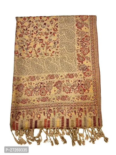KTI Acrylic/Viscose STOLE for women with a Wool Blend for Winter in CAMEL, Measuring 28 x 80 inches, with the Assigned Art. No. 2915 CAMEL, Made in India.-thumb3