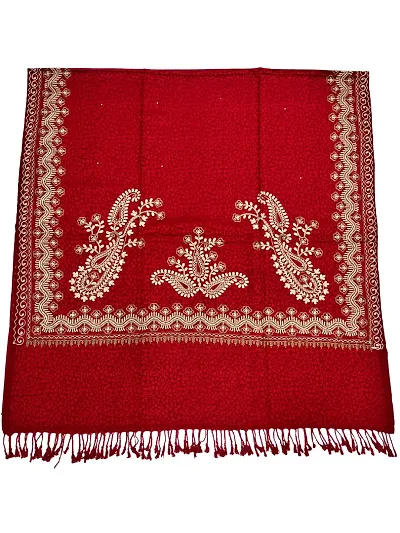Classic Acrylic Embroidered Shawl