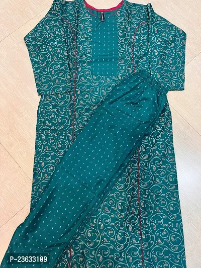 Beautiful Muslin Geometric Print Kurta Bottom Set For Women-thumb0