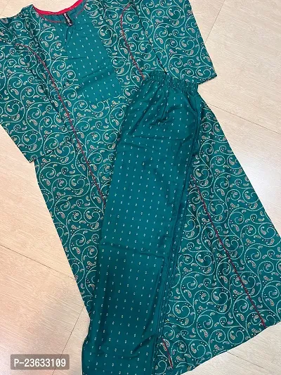 Beautiful Muslin Geometric Print Kurta Bottom Set For Women-thumb3