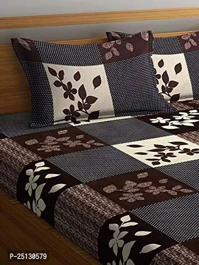 GLACE COTTON DOUBLE  BEDSHEET WITH 2 PILLOW COVER-thumb2