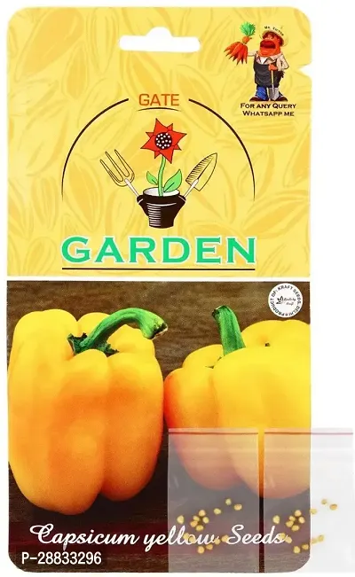 Baishnab capsicum seed dvbioCapsicum F1 Hybrid Yellow 2 in 1 Vegetable Seed Combo500PIECE