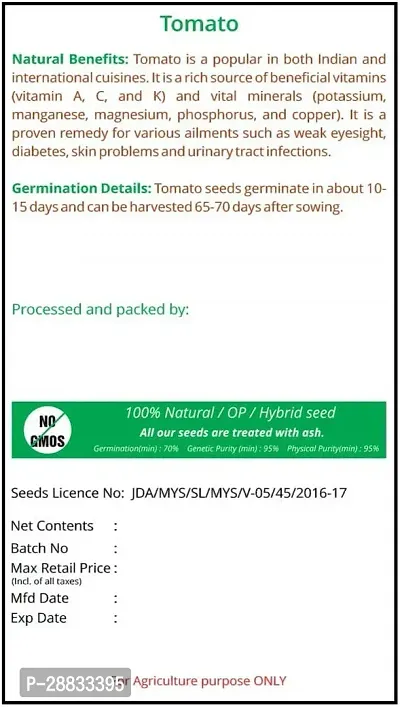 Baishnab tomato  seed 2500 ps hjkTomato Vegetable Seeds2500PIECE-thumb3