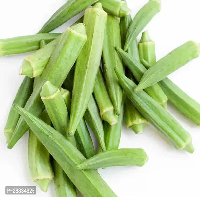 Baishnab vhindised 50ps hhjOkra Seeds Ladyfinger Bhindi Vegetable Gardening Seeds For Planting OS268250PIECE-thumb0