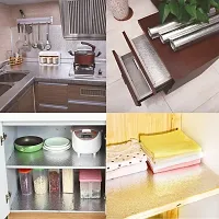 DOM EXPORT  Vinyl Wallpaper Peel and Stick Waterproof Wallpaper for Home Kitchen Countertop Cabinet Furniture Oil Proof Kitchen Sticker (SILVER CURLY2M)-thumb4